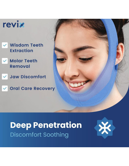 Paquete de Hielo para Cara REVIX Azul con Almohadillas