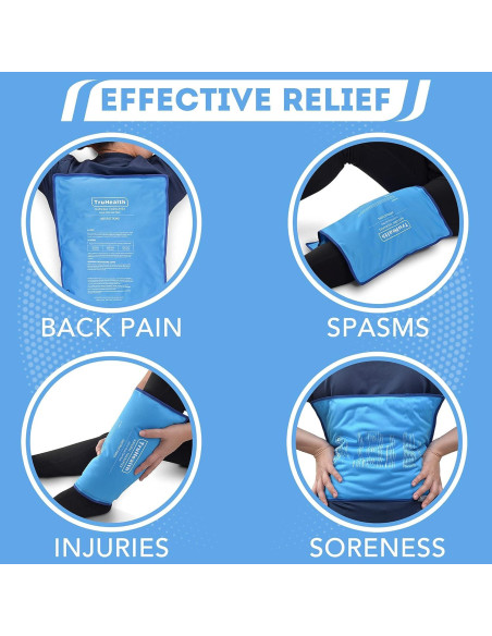 Paquete de Hielo de Gel Reutilizable TruHealth 2 Piezas 29x18cm