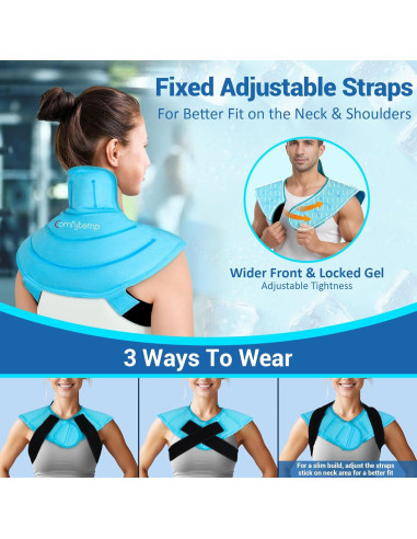Compresa de Hielo Comfytemp para Cuello y Hombro con 2 Correas