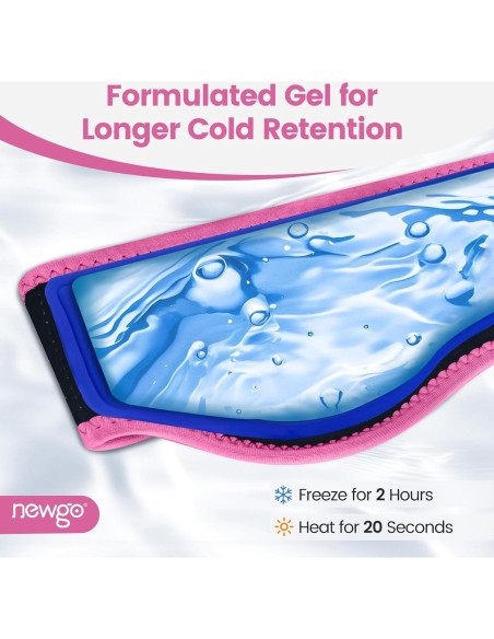 Funda de Hielo para Cabeza NEWGO - Alivio Migrañas Rojo