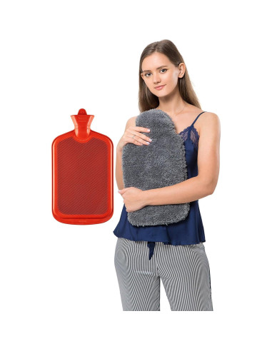 Funda Botella Agua Caliente Caucho Peterpan 2,96L Gris