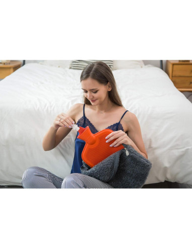 Funda Botella Agua Caliente Caucho Peterpan 2,96L Gris