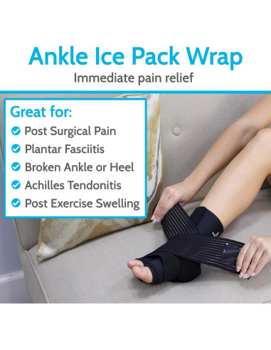 Funda de Hielo para Tobillo Vive Health - Compresión Ajustable