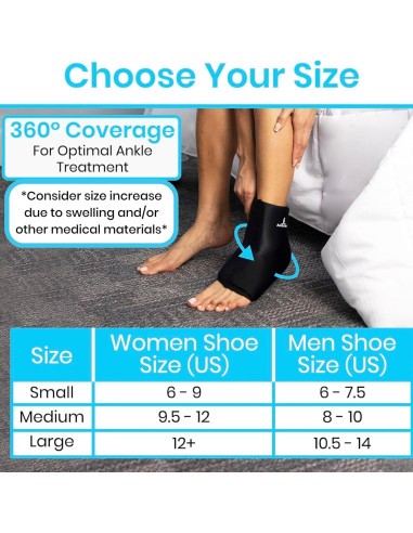 Funda de Hielo para Tobillo Vive Health - Compresión Ajustable