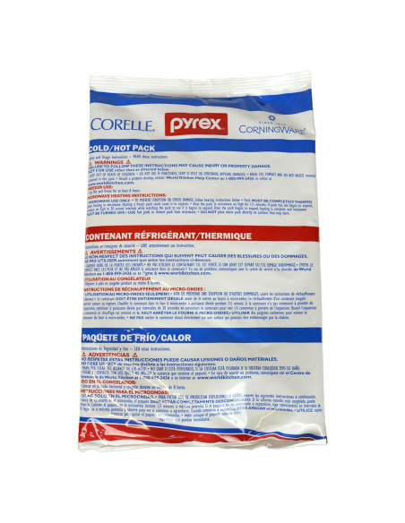 Paquete Frío Caliente Grande Pyrex 2 Unidades 28x17.8 cm