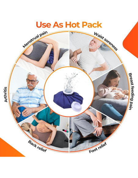 Bolsa de Hielo Reutilizable Ohuhu 22,86 cm Azul Terapia Fría