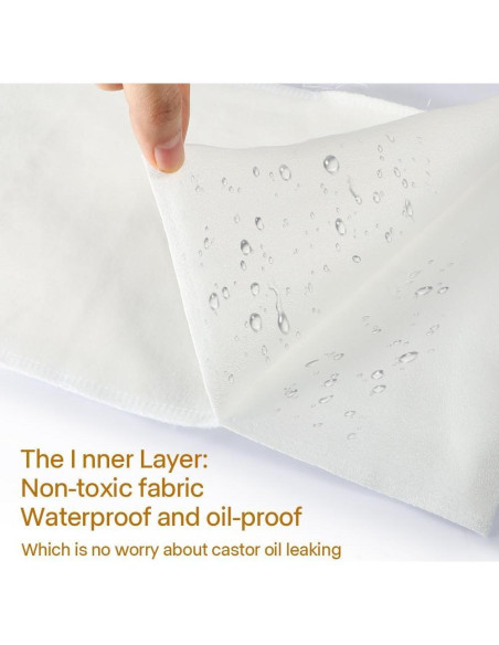 4 Piezas de Franela de Algodón Orgánico para Aceite de Ricino