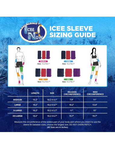 IceeNOW Manga de Hielo Azul XXL 25,91x17,02cm Terapia