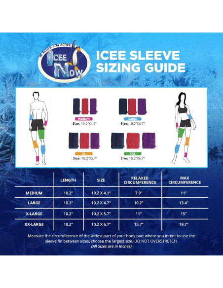 IceeNOW Manga de Hielo Azul XXL 25,91x17,02cm Terapia