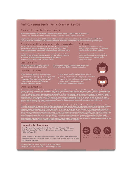 Parche Térmico Herbal Rael Grande para Calambres Menstruales