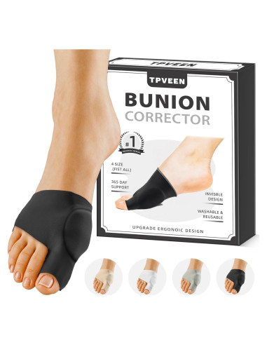 Manga Correctora de Juanetes TPVEEN Negro Medio Hombres 5-7