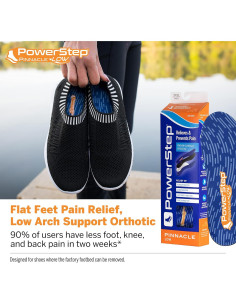 Plantillas ortopédicas PowerStep Pinnacle Low Azul/Naranja 2