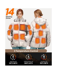 Chaqueta Calentada GOZTI Qt-06 para Mujeres con Batería 7.4V 2