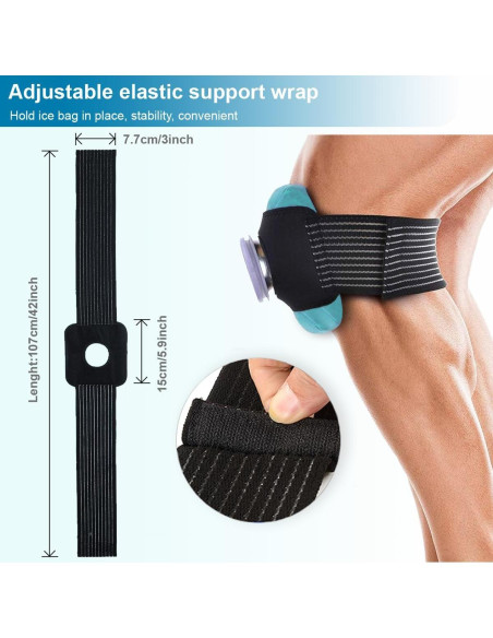 Bolsas de Hielo Reutilizables ASEKACK - 3 Tamaños con Correa