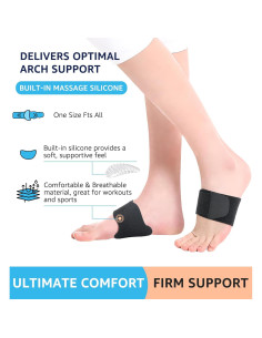 Soportes de Arco HiRui para Alivio de Fascitis Plantar - Neopreno 2