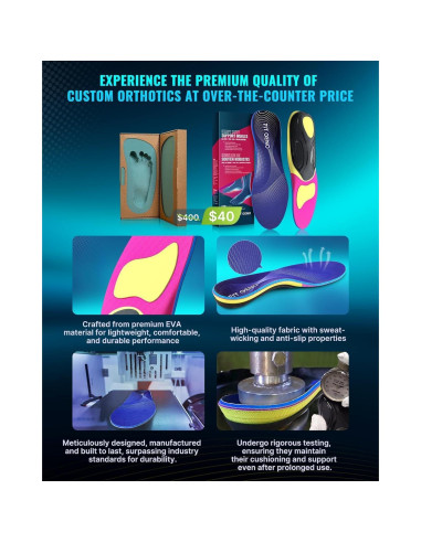 Plantillas Ortopédicas Fit Geno para Fascitis Plantar 99kg