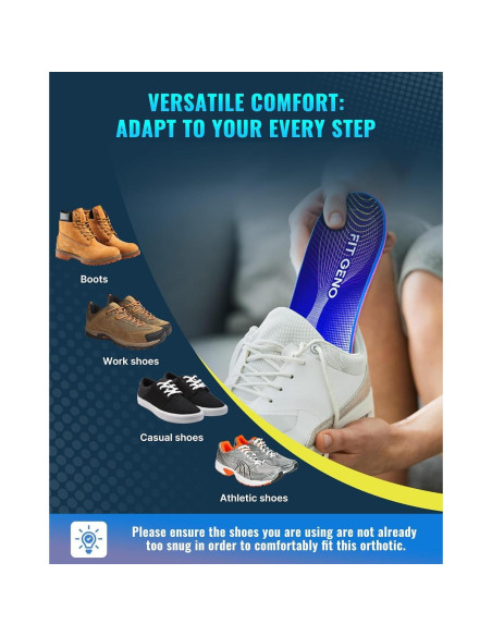 Plantillas Ortopédicas Fit Geno para Fascitis Plantar 99kg