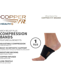 Envolturas Alivio de Arco Plus Copper Fit Unisex Negro 2