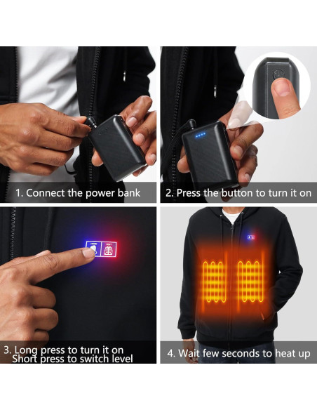 Sudadera calefaccionada Unisex Guangdong Roops RPS-028