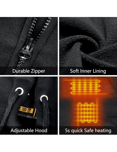 Sudadera calefaccionada Unisex Guangdong Roops RPS-028