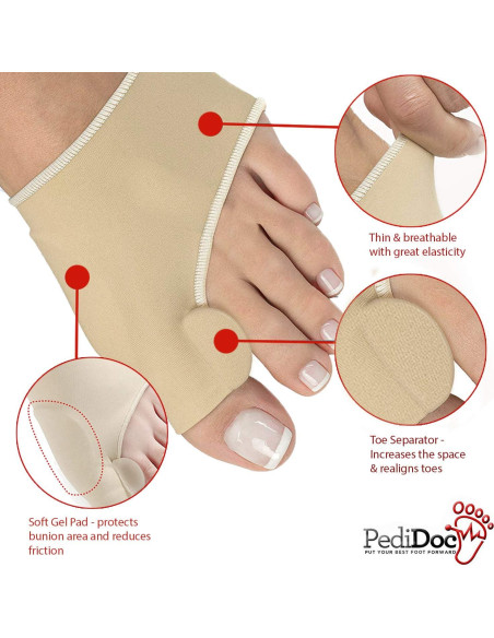 Corrector de Juanetes PediDoc - Mangas con Gel y Separador