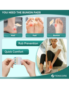 Cojines para Juanetes Tenicore 10PCS Impermeables 50x50mm 2