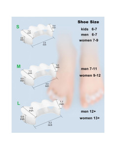 Separadores de Dedos Silicona Golbylicc 2 Pares Alivio Juanetes 2