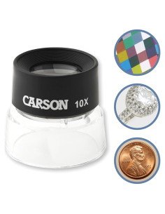 Lupa de Soporte Carson LumiLoupe 10x con Luz Ambiental