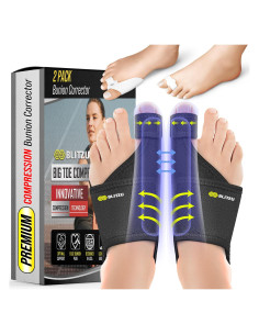 Corrector de Juanetes BLITZU TOEBRACE Ajustable 6 Piezas