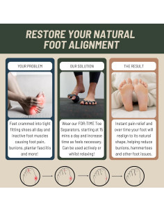 Separadores de Dedos de Gel For Time Fitness - Alivio Juanetes 2