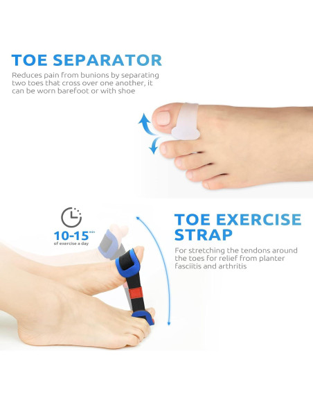 Kit Corrector de Juanetes Wohu 7 Piezas Unisex Alivio Dolor