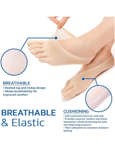 5 Pares de Calcetines Alineadores de Dedos Projoint para Juanetes