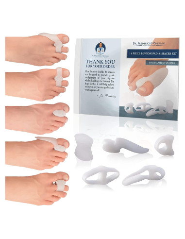 Kit Corrector de Juanetes Dr. Frederick 14 Piezas Alivio Rápido