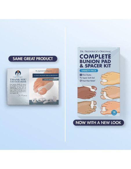 Kit Corrector de Juanetes Dr. Frederick 14 Piezas Alivio Rápido
