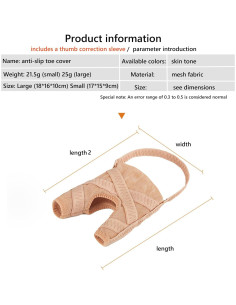Corrector de Juanetes QICI Alivio Dolor Dedo Pulgar y Meñique L 2