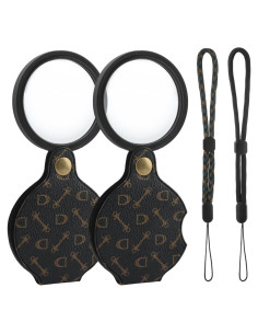 Lupa de Bolsillo 15X QKDS Plegable con Funda Protectora