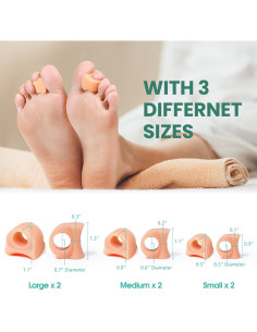 Separadores de Dedos Welnove para Juanetes - 12 Piezas Beige 2