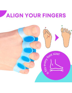 Separadores de Dedos de Silicona Grado Médico BACK TO ROOTZ 2