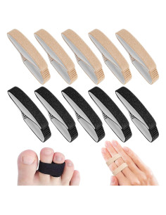 10 Férulas para Dedos Buddy JFHNMLW Reutilizables Negro Beige