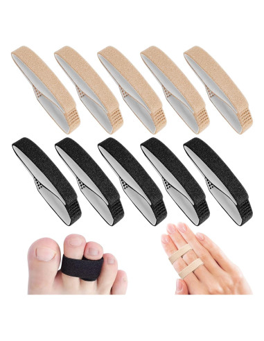 10 Férulas para Dedos Buddy JFHNMLW Reutilizables Negro Beige
