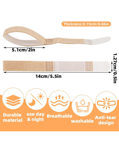 10 Férulas para Dedos Buddy JFHNMLW Reutilizables Negro Beige