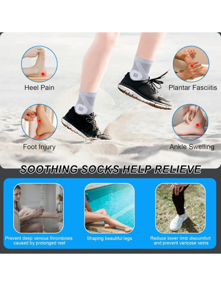 3 Pares de Calcetines de Compresión KOLEVAPE para Neuropatía