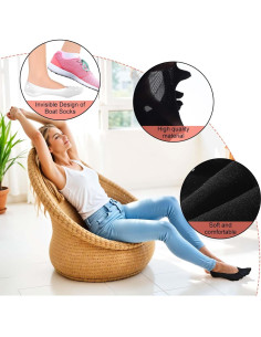 4 Pares Calcetines Compresión Ortopédica Mujeres Talla 6-9 2