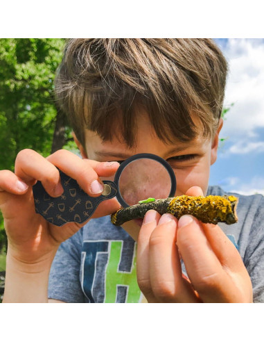 Lupa de Bolsillo 15X QKDS Plegable con Funda Protectora