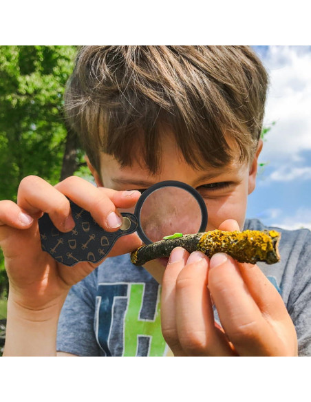 Lupa de Bolsillo 15X QKDS Plegable con Funda Protectora