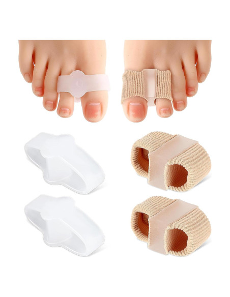 Separadores de Dedos de Gel Ptwola 4 Piezas Correctores Juanetes