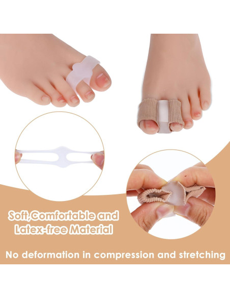 Separadores de Dedos de Gel Ptwola 4 Piezas Correctores Juanetes