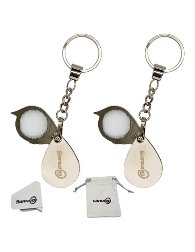 Lupa de Bolsillo Sanung 6X con Llave Plegable y Bolsa