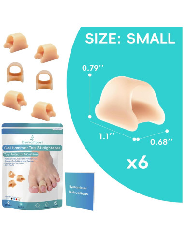 Corrector de Dedo en Garra Byehambuni, 6 Piezas Pequeñas Beige