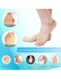 Corrector de Juanetes Tailor Cool Wolf, Almohadillas Gel (S) 2